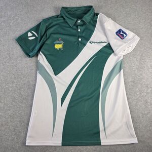 TaylorMade Masters Tournament Polo Shirt Women’s M Green White PGA Tour Golf